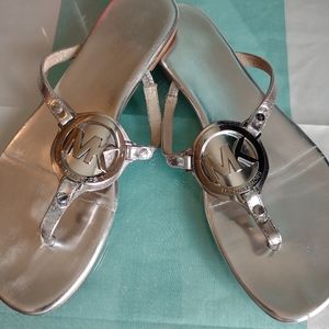 Authentic Silver Michael Kors Sandals